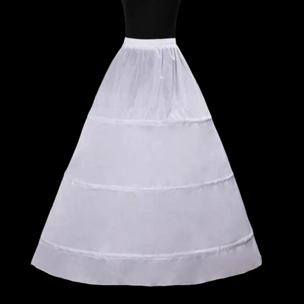 Three Steel Rings  skirt support Wedding Dress Petticoat  Bride Dresses Lining Enlarged  Long Floor Length Skirt