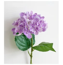 Artificial Pink Blue Hydrangea Branches 3D Printing Plastic Flower Restaurant Decoration Simulation Hydrangeas Fake Flowers
