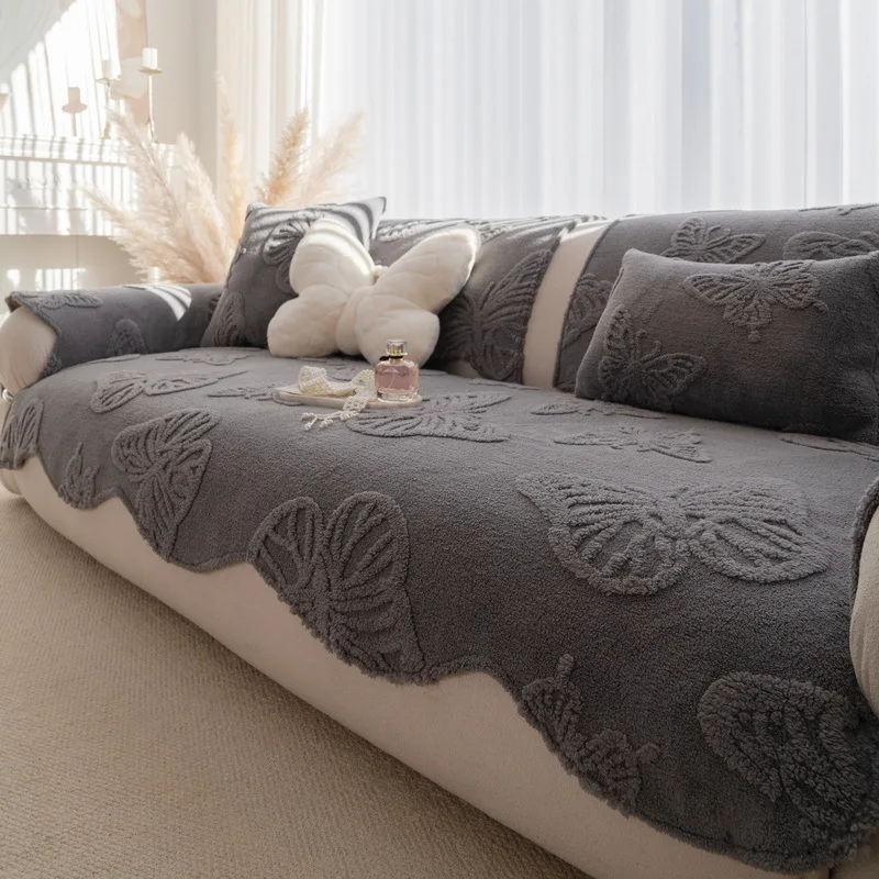 

1 шт. Необычные чехлы для диванов, утолщенные плюшевые универсальные полотенца для диванов, 1/2/3-местные L-образные чехлы для диванов, коврик для гостиной, домашняя Fisk파 매트