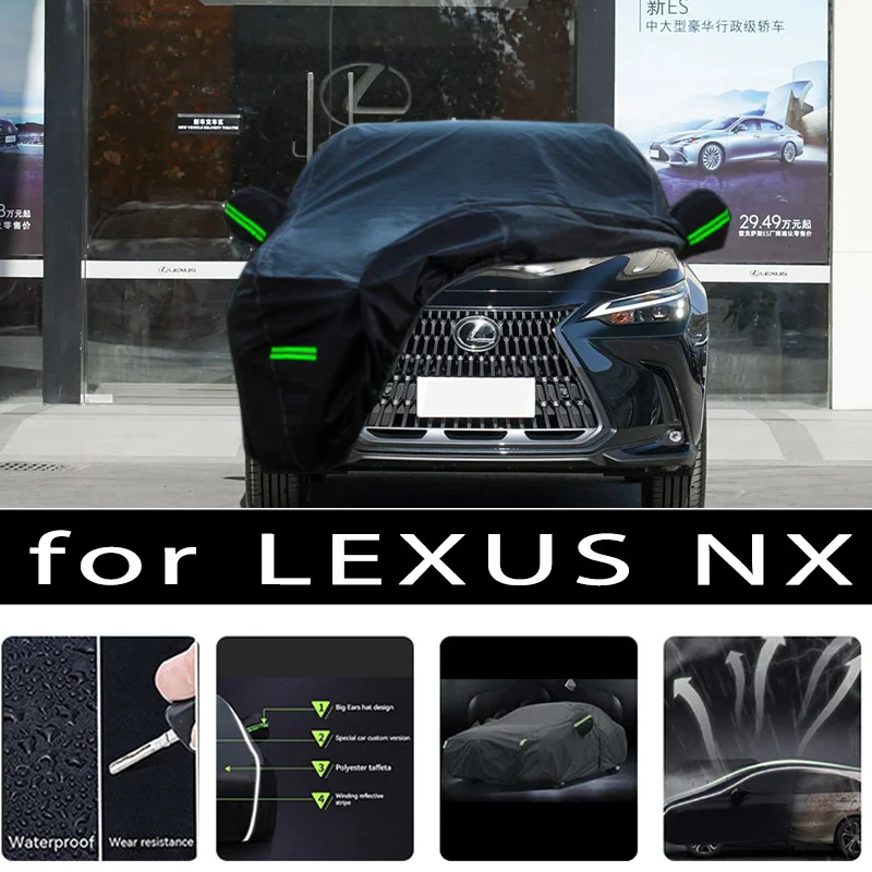 

For LEXUS NX Car Covers Outdoor Waterproof Sun Rain Snow Protection UV Auto Cover 190T Car Protective Full Covers