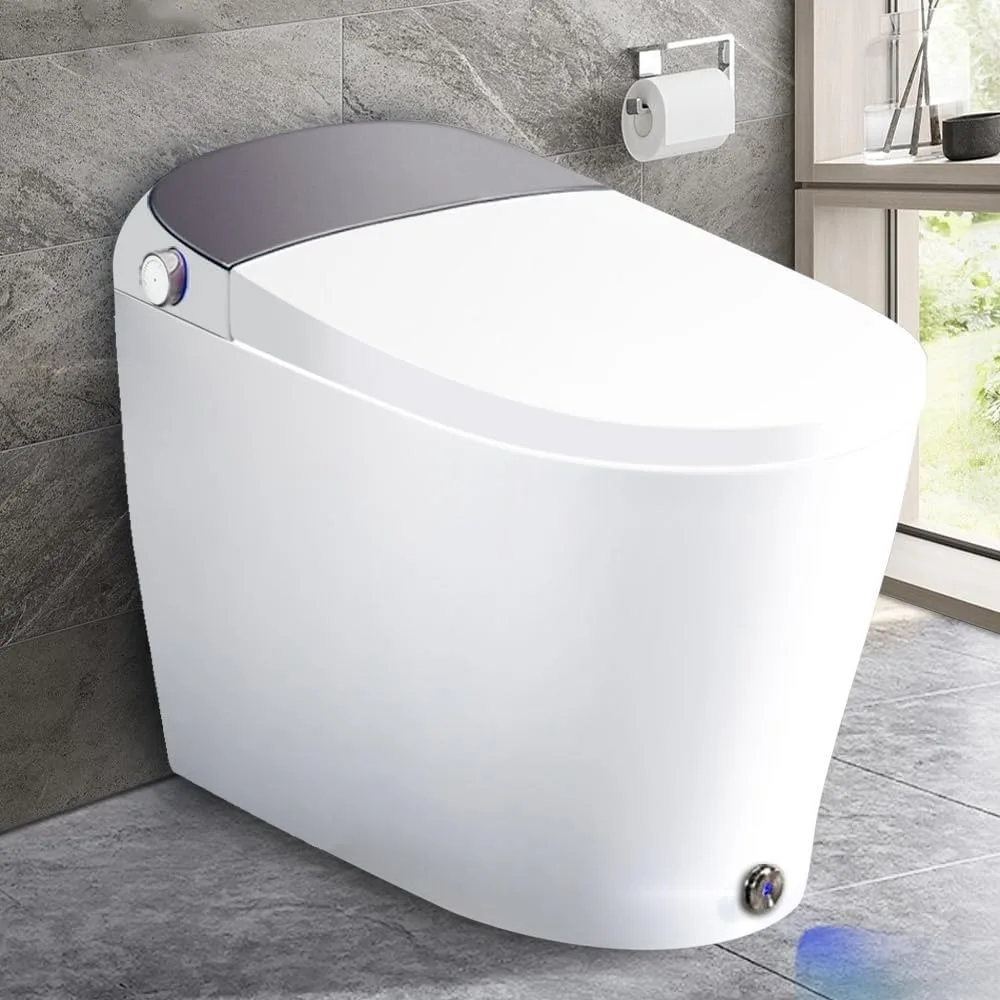 Bathroom toilet,kick flush,integrated toilet, built-in bidet, bathroom modern design style extended toilet, ideal for family use