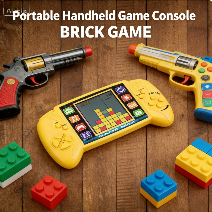 

Portable Handheld Game Console BRICK GAME Handheld Players Nostalgic Educational Toys Pocket 4 Colors Classic Childhood Gift