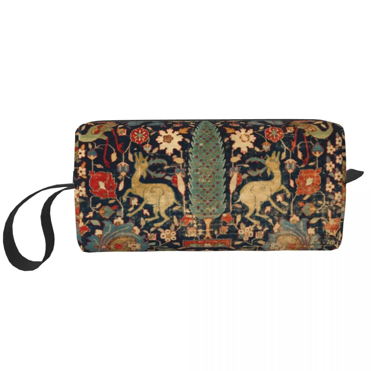 Vintage Woven Rug Kilim Makeup Bag Women Travel Cosmetic Fashion Antique Bohemian Ethnic Persian Carpet Storage Toiletry Bags