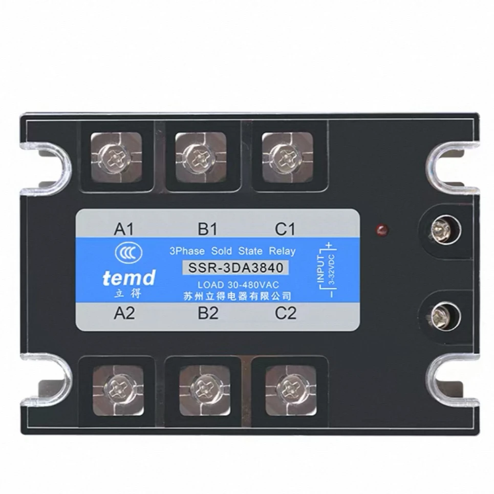 DC-AC 3-Phase Solid State Relay 3-SSR 10A-200A KSSR 3~32VDC-24~480VAC Control 40AA 40DA KSSR Epoxied Protection