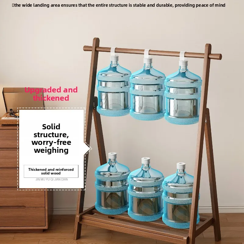 Appendiabiti multifunzionale in legno massello dal pavimento al soffitto per camera da letto, stendibiancheria per uso domestico, portaoggetti per interni