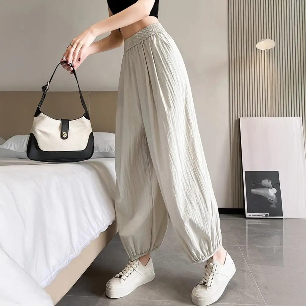 Wide Crotch Design Trousers High Waist Drape Pants Women’s Wide Waistband Pants Anti-wrinkle Loose Fit Harem Trousers