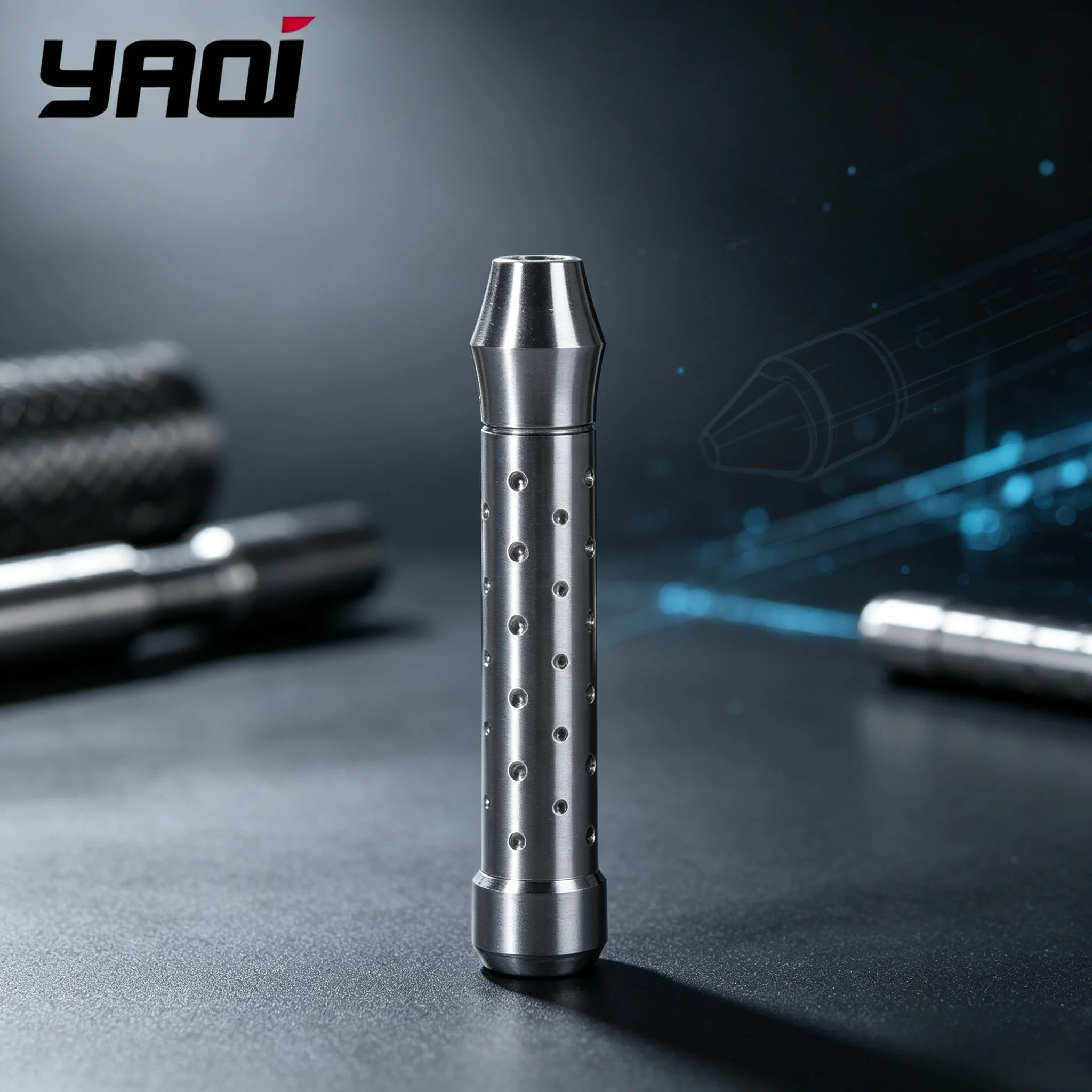 2026 YAQI Comfortable Grip Razor Holder For Shaving Stainless Steel Safety Razor Handle For Men 80mm Length 11‑12mm Diameter