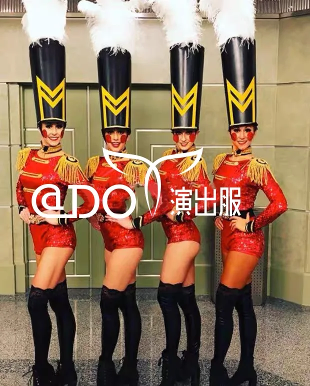 

Red Uniform Army Day female soldier gogo nightclub bar ds performance costume dance costumes party girl women stage show