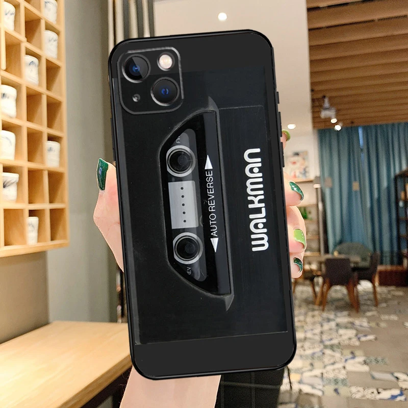 غطاء جهاز Walkman لهاتف iPhone 14 15 16 Pro Max XS XR X لهاتف iPhone 11 12 13 Pro Max Mini Plus