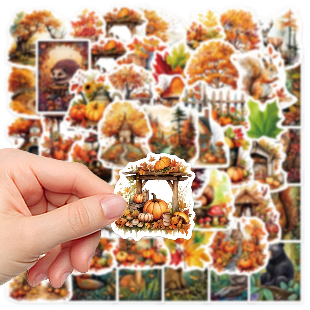 10/30/50PCS Forest Cute Squirrel Sticker Waterproof PVC Decorative Phone Cases Laptop Cup Stationery Box Scrapbook Luggage Decal