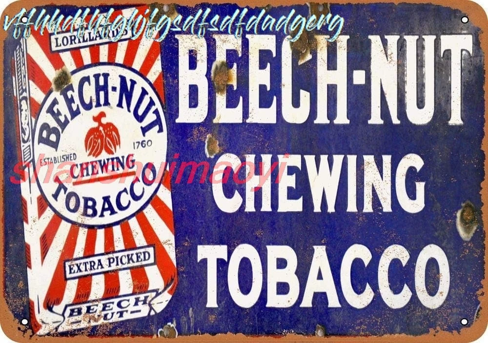 Tin Sign Vintage Metal Signs - Beech-Nut Chewing Tobacco - 8