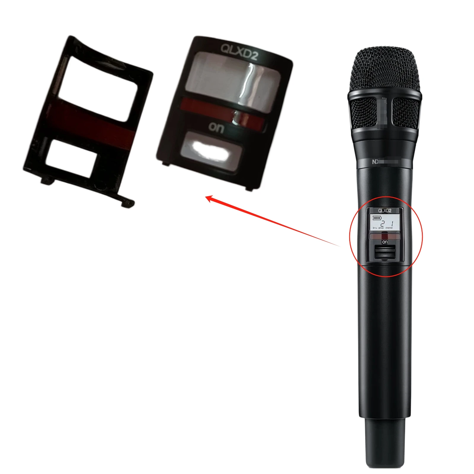 Replacement Power Switch Button For Shure QLXD2 QLX-D Wireless Handheld Microphone Mic Mute Key Repair Part Black