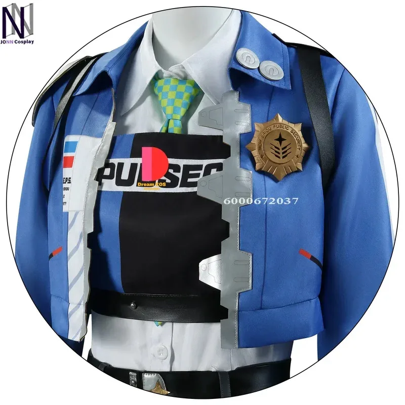 

CyZenless Zone Zero Game Zhu Yuan Cosplay Costume Wig Uniform Criminal Investigation Special Response Team Halloween Clothes Wom