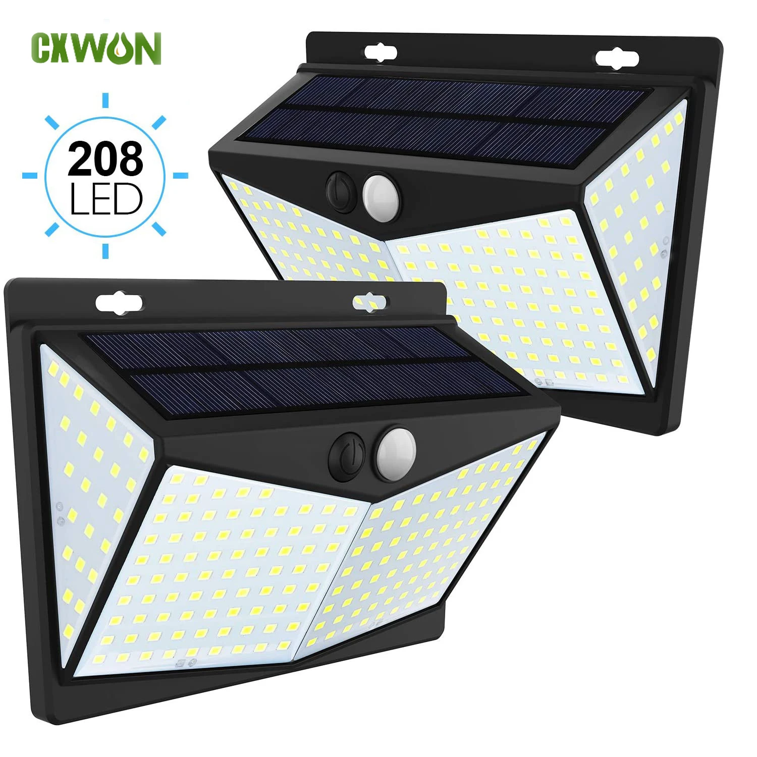 

Outdoor Solar Led Lamp with Motion Detector Waterproof Solar LED Sensor Lighting for The Garden Fence Yard Garage