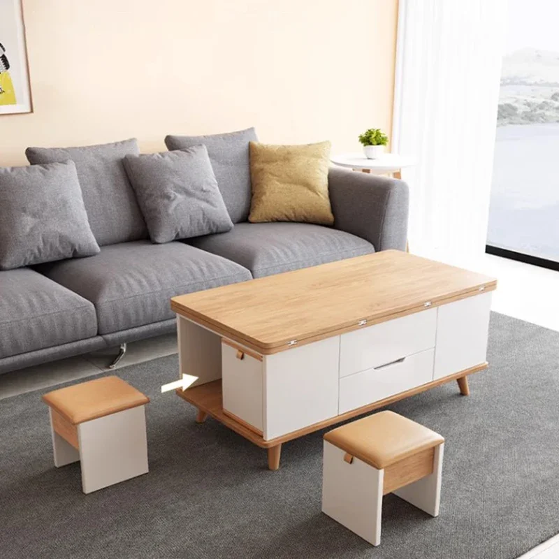 Lift Up Storage Coffee Table Trau White High Modern Nordic Coffee Table Minimalist Apartamento Couchtisch Home Furniture