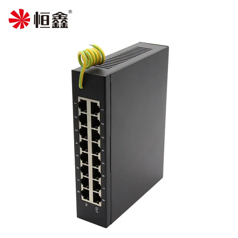 8CHs POE 100M Cable de red señal pararrayos RJ45 Cámara Thunder Multi Puerto monitoreo Protector contra sobretensiones