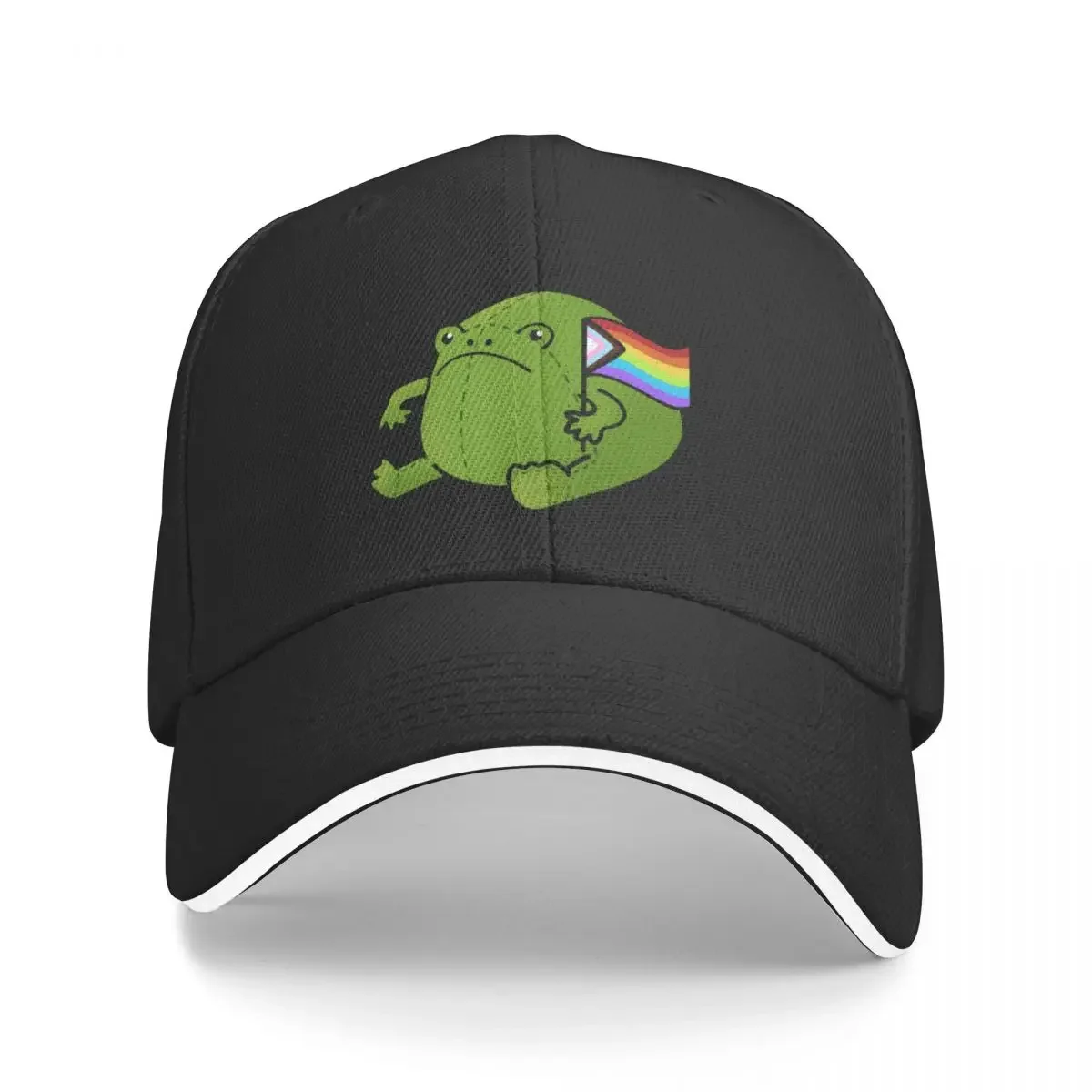 ricky rain frog progress pride flag Baseball Cap Golf Wear men's big size hat For Women Men's