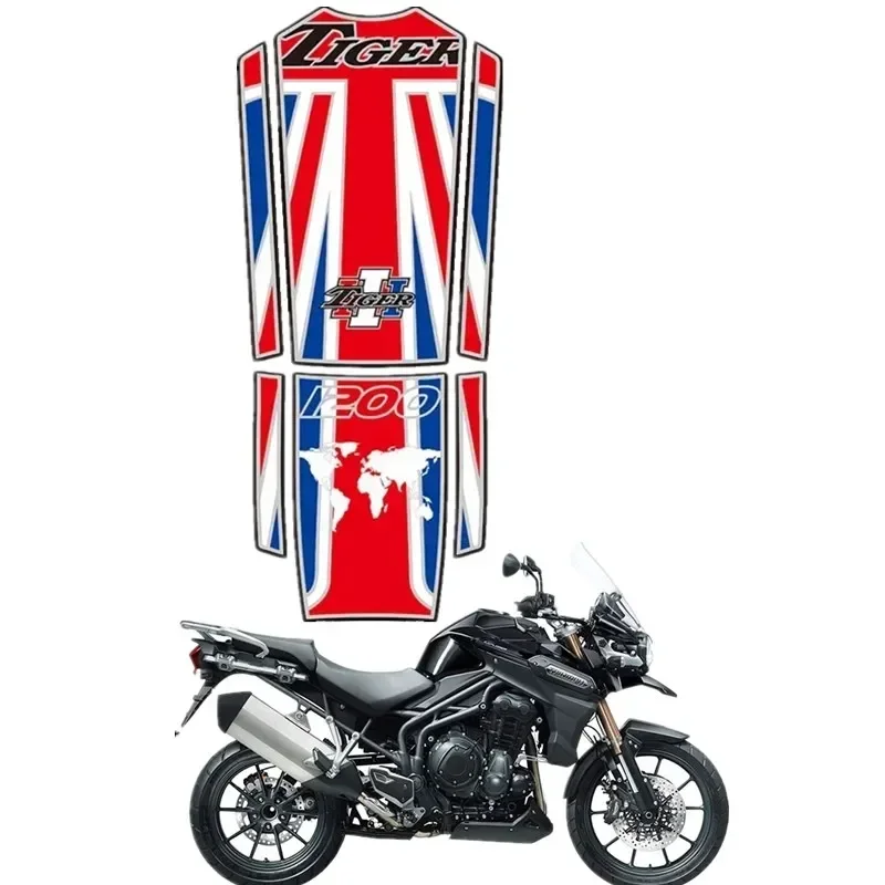 For Triumph Tiger 1200 Motorcycle Tank Pad Protector 3D Gel Sticker Decal - 1 Moto