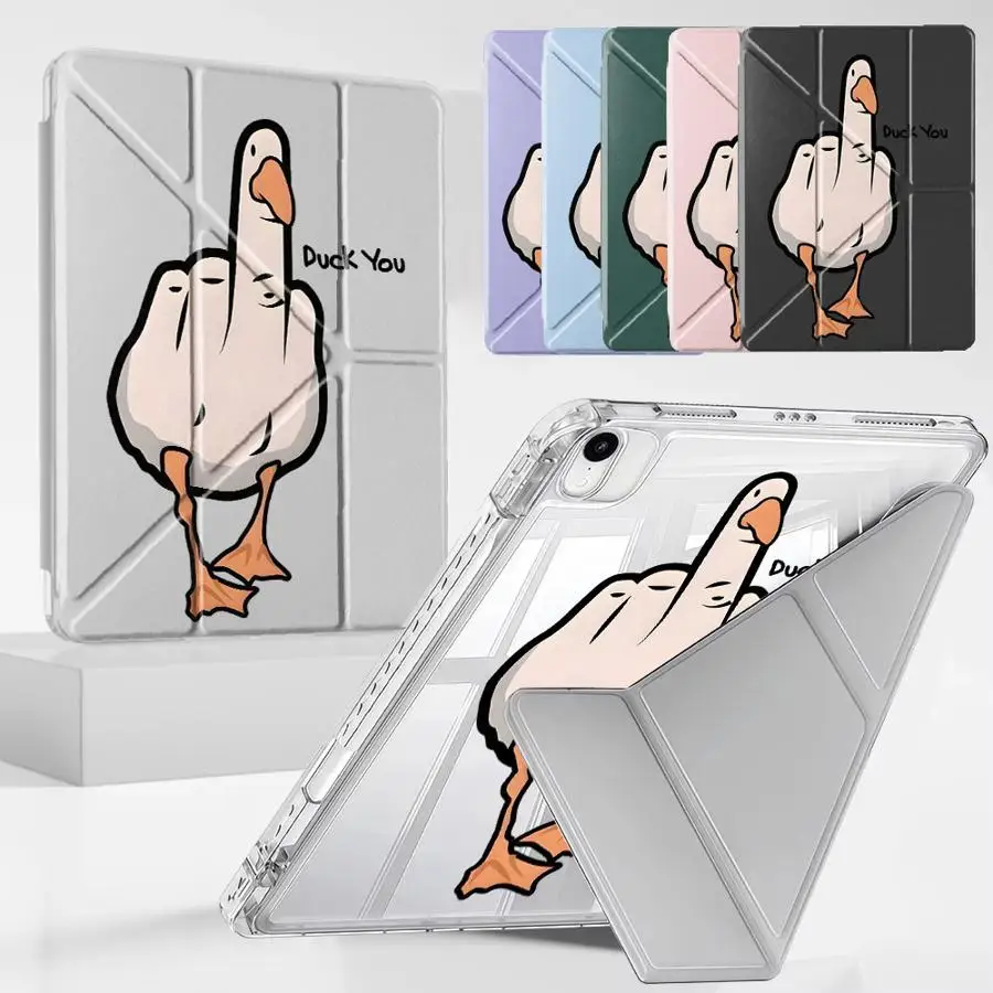 

Чехол для планшета Duck You для iPad Mini 6 7 Air 4 5 M3 M2 1 2 M4 11 дюймов Pro 11th 10th 9th 8th 7th 12.9 дюймов Pro 2025 с Y-образным держателем