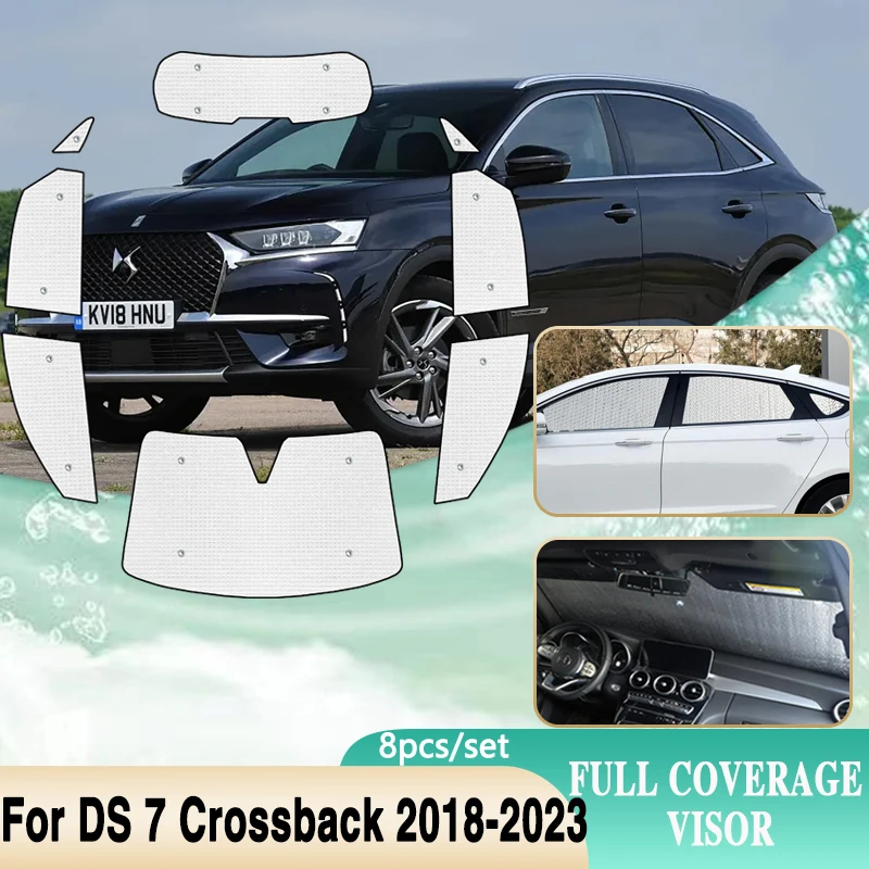 For Citroen DS7 Accessories 2021 2022 2023 2024 DS 7 Crossback Full Coverages Sunshades Windshield Window Shaby Visor Sun Shades