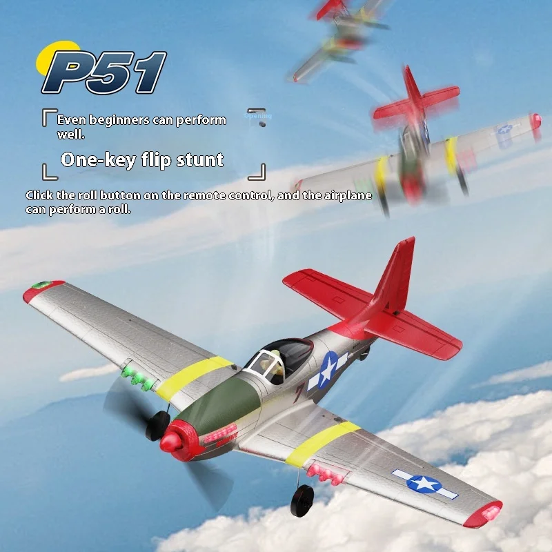 

BM26 P51 Mustang RC Warbird 4CH EPO Foam Glider RTF Электрический самолет с неподвижным крылом Модель полета для хобби Игрушка в подарок для возраста 14+