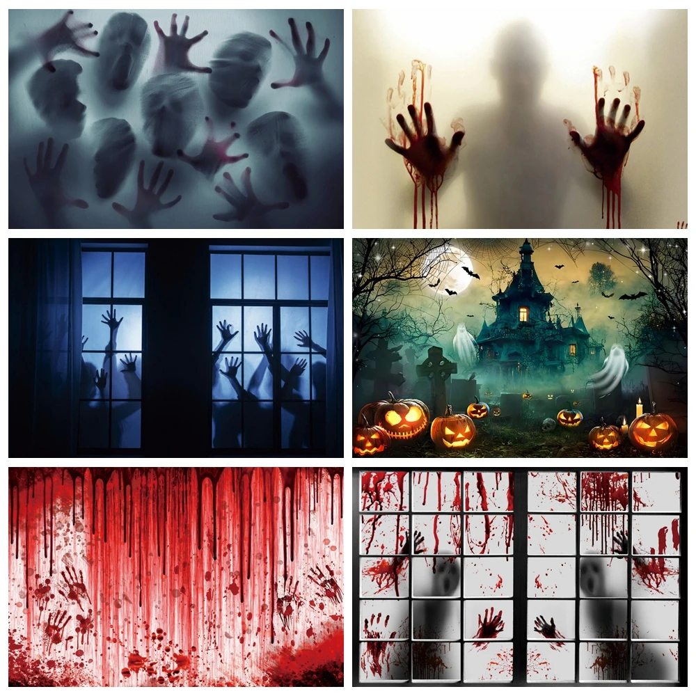 

Halloween Party Background For Photography Ghost Shadow Terror Zombie Scene Shoot Photographic Backdrop Photocall Photo Studio