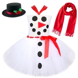 Snowman Olaf Costumes for Girls Christmas Holiday Princess Dresses for Kids Xmas Party Outfit Children New Years Clothes Gifts