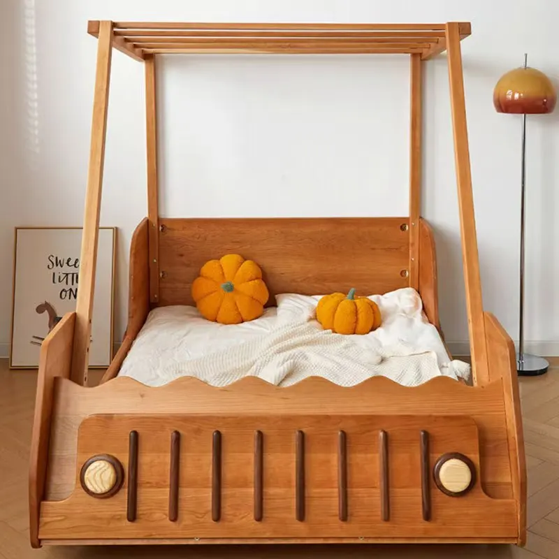 

Customizable North American Cherry Car Boy Girl Modern Simple Cartoon Bed