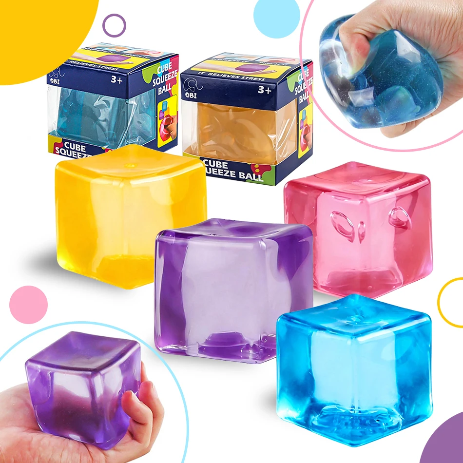 

Мягкие сенсорные игрушки-антистресс в форме кубика льда для снятия стресса, для детей и взрослых, сувениры для вечеринок