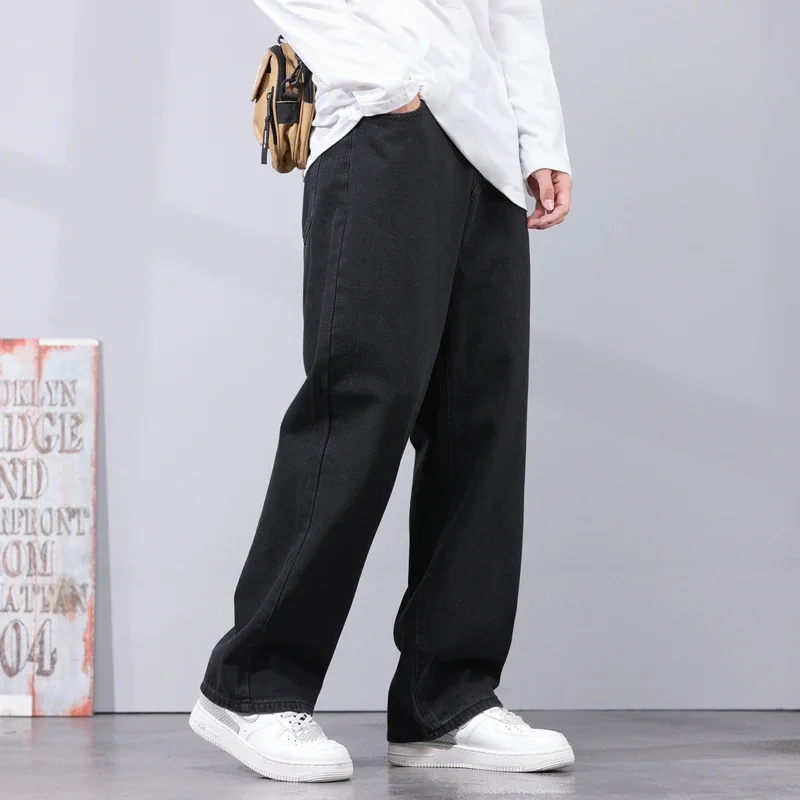 Black Jeans Men Loose Fit Baggy Pants Wide Leg Streetwear Hiphop Male Denim Pants Mens Clothes Long Trousers 2024 New Arrival