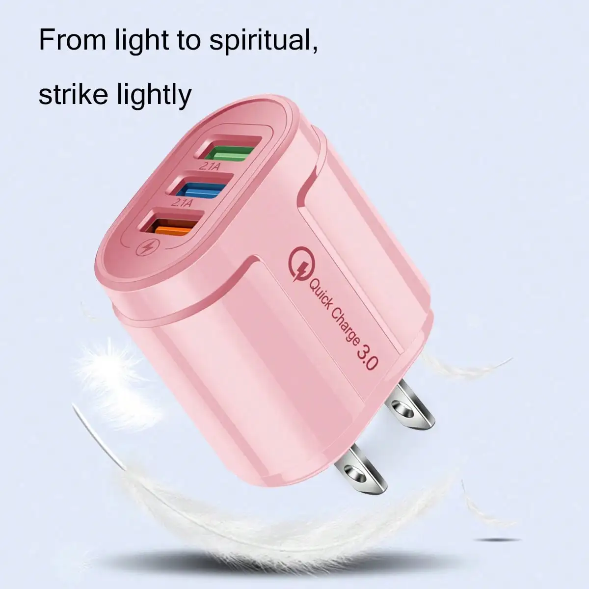 3 USB Port Charger Module, Macaron Color, Us Standard Power Adapter, Suitable for Mobile Phones and Tablets