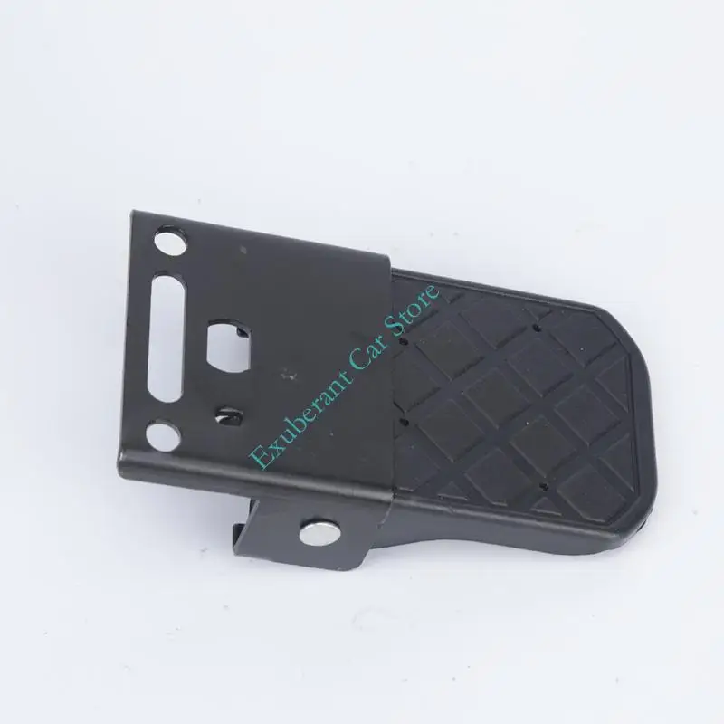 Hinged Motorcycle Passenger Pegs, Black Fold-In Footrest Pair with Textured Nylon Pads, Iron Supports and Hardware for Confirmed