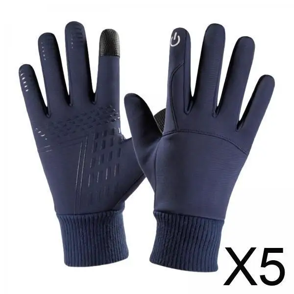 

5x Winter Ski Gloves Snow Gloves Touchscreen Full Finger Gloves Anti Slip Skiing Glove Warm Mittens for Skating Biking Driving