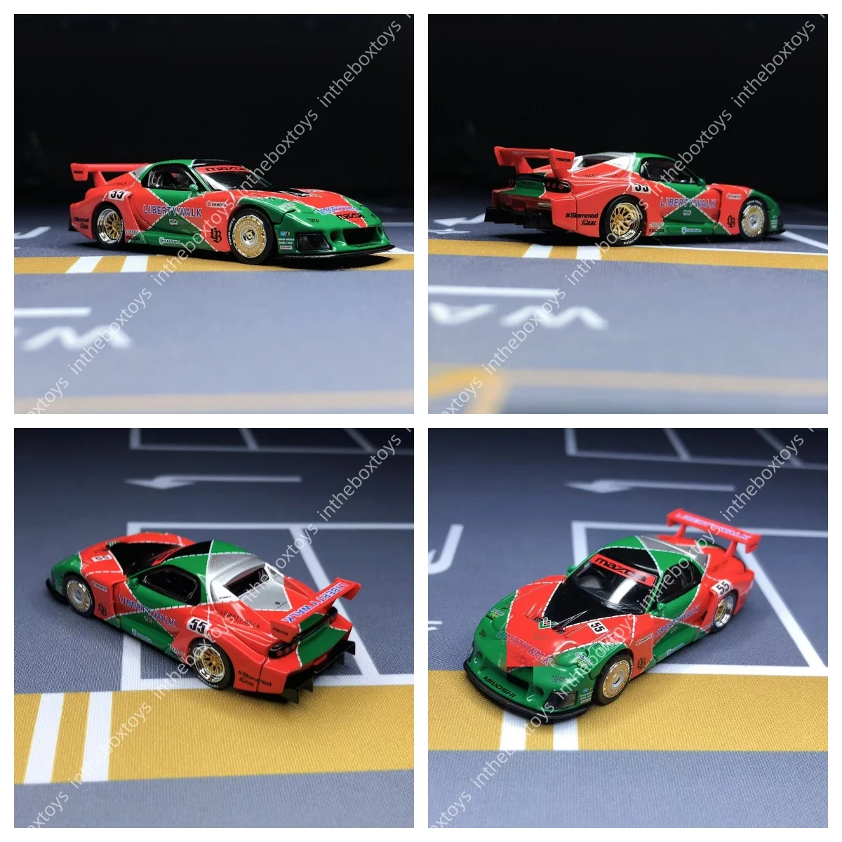 RX-7 LB-Super Silueta 787B MINI GT 1/64 Modelo de coche de edición limitada