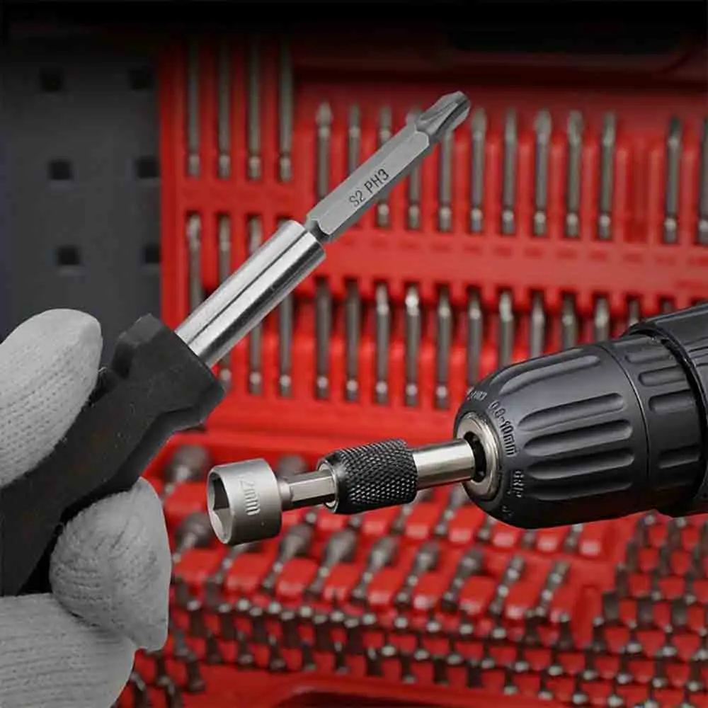 208/214 Safety batch head set S2/Cr-V steel SAE/ metric screwdriver set Cross slot hexagonal square head