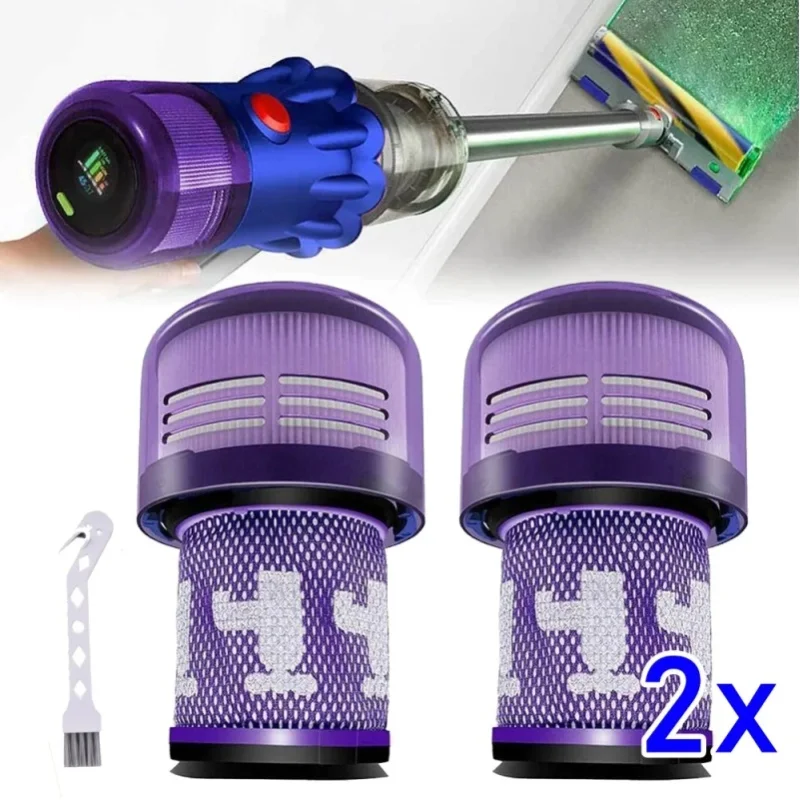 2er-Pack HEPA-Filter, kompatibel mit Dyson V12 Detect Slim, Ersatzfilter für V12 Slim Absolute Extra/Total Clean/Fluffy Kabellosen Staubsauger, waschbar und wiederverwendbar, sorgen für starke