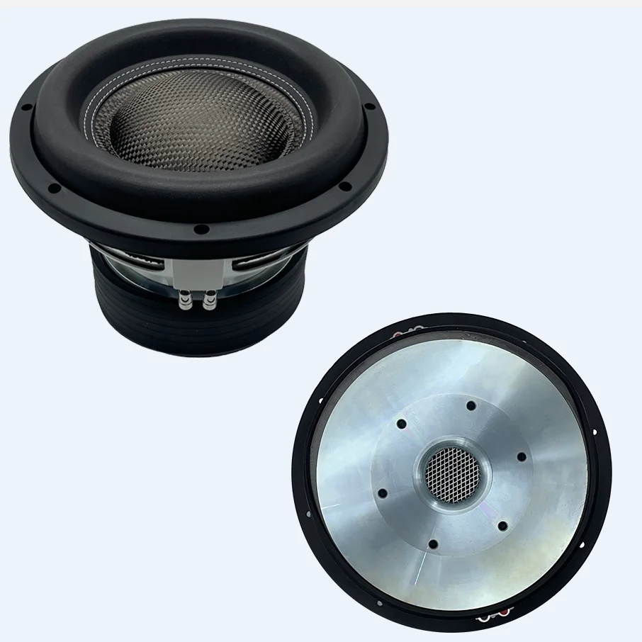 12-Inch Carbon Car Subwoofer with Dual Coils 4000W RMS Foam Surround DC 12V for Car Audio Competition for Car Audio Enhancement