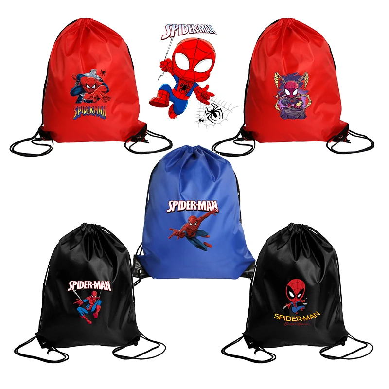 Disney Spiderman tasca con coulisse gioco di film stampa di cartoni animati palestra Sport portatile per ragazzo ragazza bambino studente borsa a