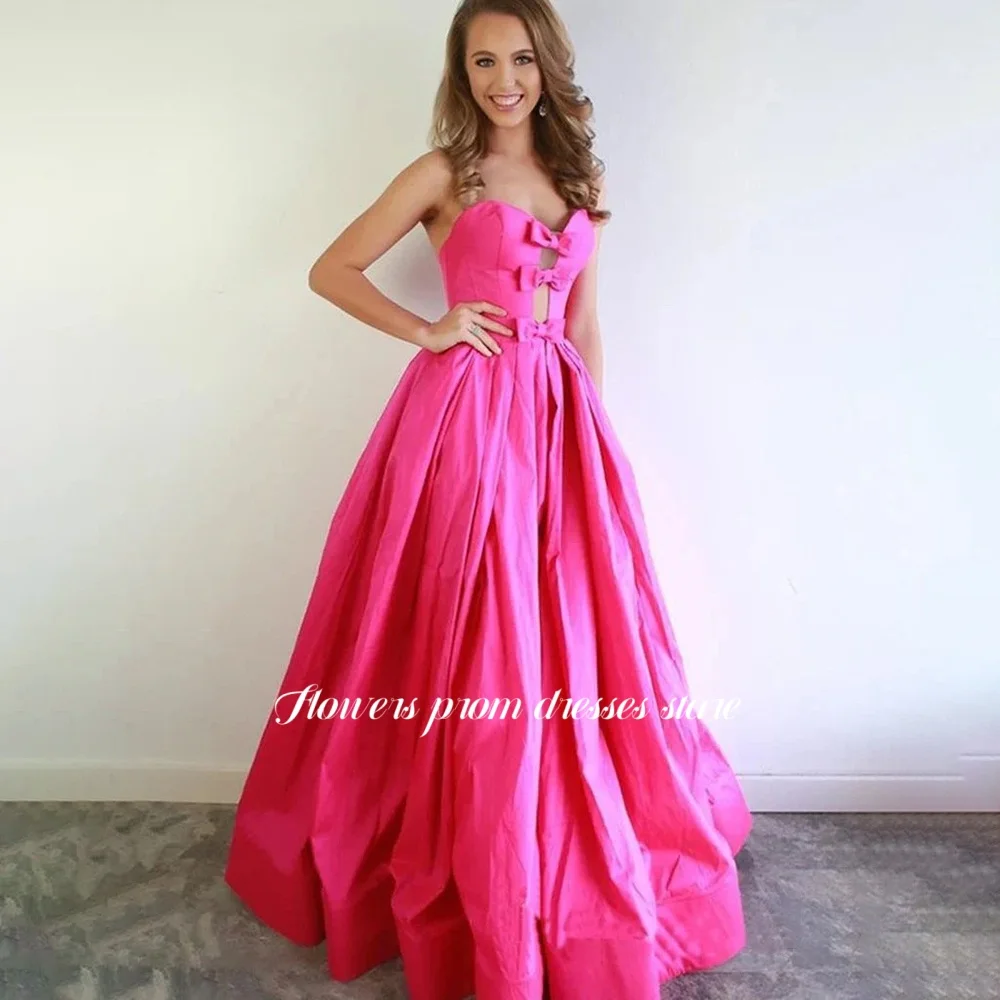 

Flowers Sexy Evening Dress Sweetheart Prom Dress with Bows Party Dress for Formal Occasion Dress Celebrity Dress Customized