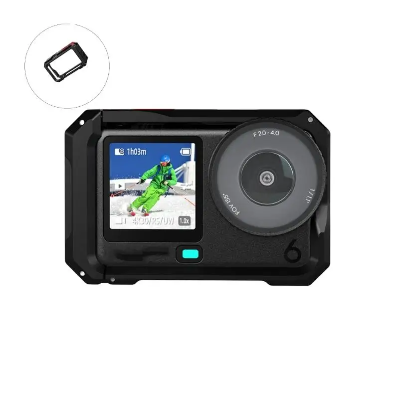 652F Metal Frame for Action 6 Camera Cage Aluminum Construction Shockproof Housing