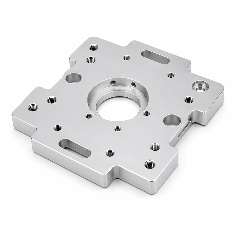 Aluminum Servo Adapter Plate CNC Milled Parts Manufacturer with 0.01mm Accuracy and Customized Options