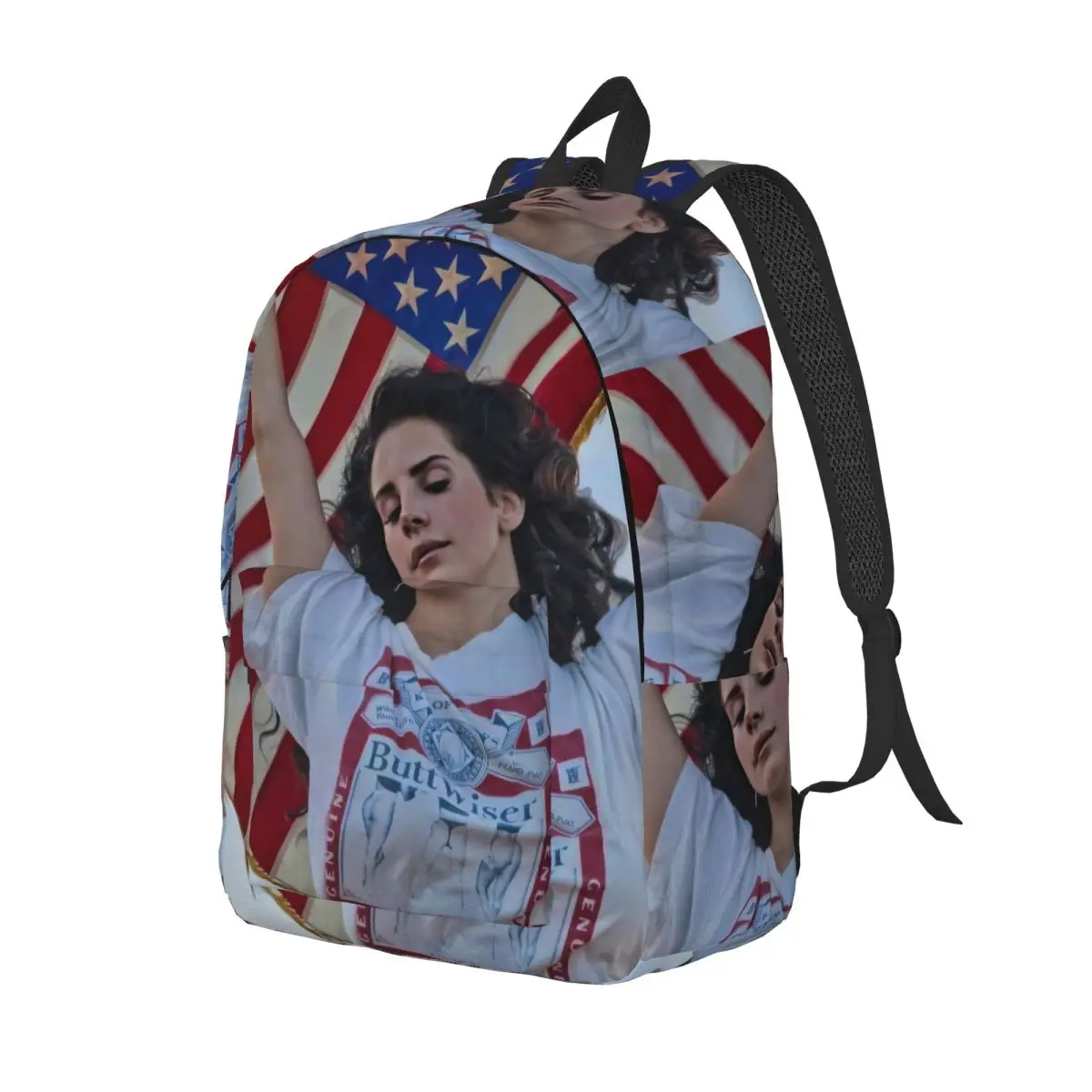 Lana Del Rey Singer Music Backpack Middle High College School Student Lana Del Rey Book Bags Men Women Canvas Daypack Hiking
