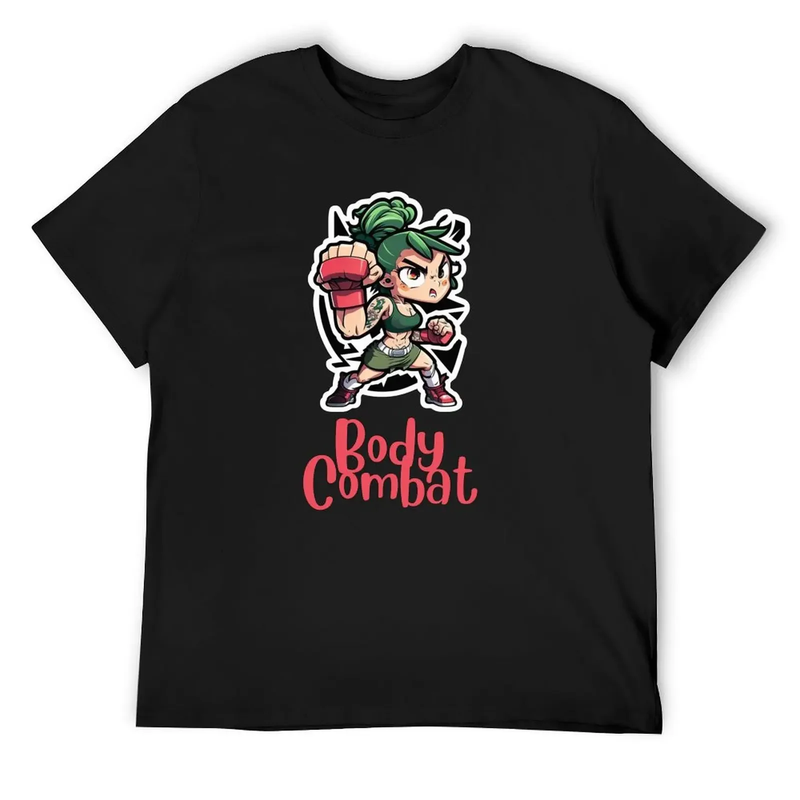 Cute Body Combat Girl T-Shirt oversized plus size tops mens graphic t-shirts big and tall