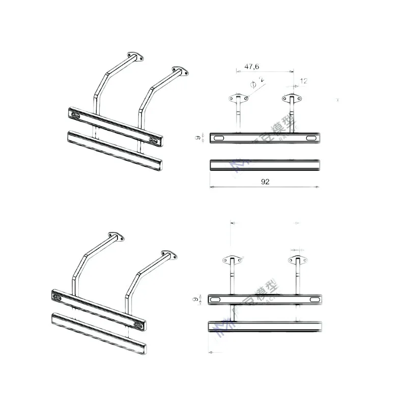 1/14 타미야 RC 트럭 트레일러 덤프트럭 스카니아 MAN 벤츠 볼보 자동차 DIY 부품용 사이드 펜스 연료 탱크 장식 보호 바