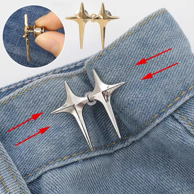 Cross Jeans Waist Retraction Buckles Convenient Jeans Resize Buckles Adjustable Star Buckles Jeans Skirt Trousers Accessories