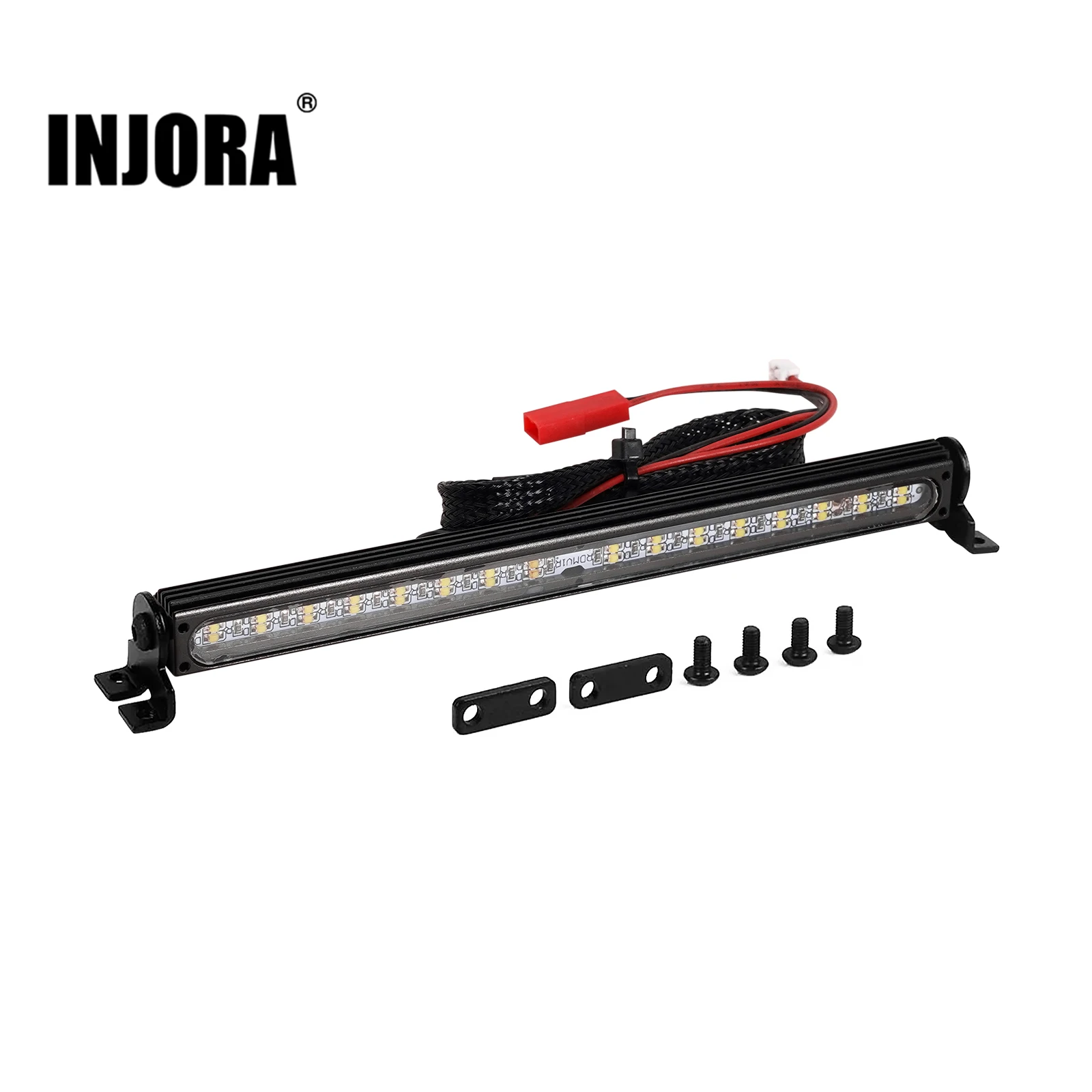 INJORA Metal LED Roof Lamp Light Bar for 1/10 RC Crawler TRX4 SCX10 90027 & SCX10 II 90046 90047