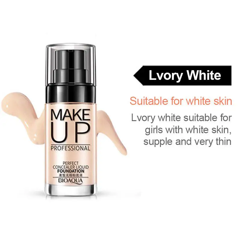 Face Base Liquid Foundation Makeup Long Lasting Waterproof Concealer  Whitening BB Cream Cosmetics