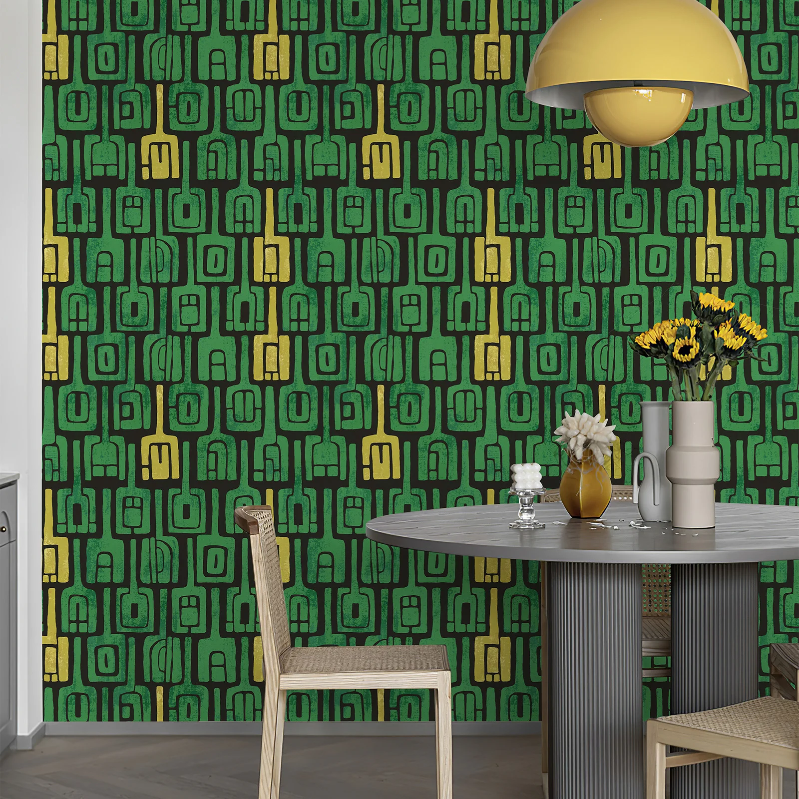 ورق جدران من الفينيل ذو ملمس مربع باللون الأزرق والأخضر، ملصق كلاسيكي قابل للتقشير واللصق المقاوم للماء، ديكور للأثاث، ديكور شبكي أنيق #5