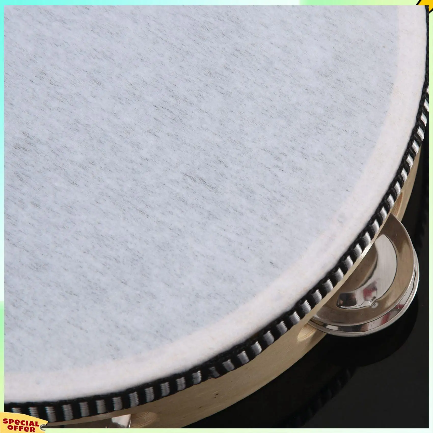

TURE 3X 8Inch Musical Tambourine Tamborine Drum Round Percussion Gift For KTV Party