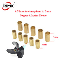 Rc Boat Copper 4.76 To 4mm/4mm To 3mm Adapter Converting Sleeve/Bush for Diameter 4/4.76mm Prop(screw) 4mm Shaft Housing 5pcs